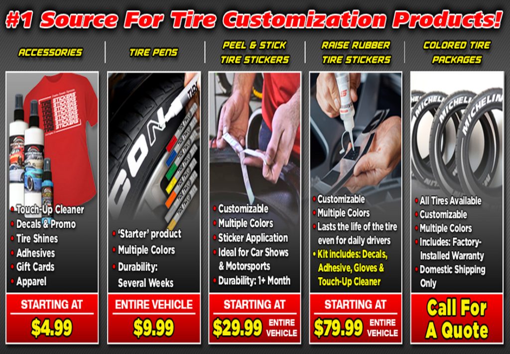 Top and Bottom Text On Tires - TireStickers New Zealand